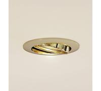 Prios plafoniera a incasso Fibur, oro, alluminio, Ø 8,2 cm PRIOS