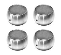 PRIOstahl Anello a sfera per corrimano, per tubo rotondo, supporto per tubo, supporto per corrimano, 4 anelli Ø 42,4 mm, per corrimano, ringhiera, balcone, terrazza in acciaio inox V2A