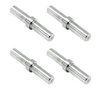 PRIOstahl Connettore dritto per tubi - 4 pezzi per diametro tubo: 12 x 1,5 mm per ringhiere per scale, corrimano per balcone, barre rotonde in acciaio inox V2A