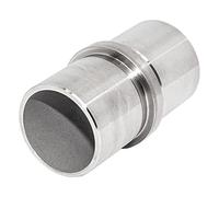 PRIOstahl Connettore per tubo di collegamento, manicotto di collegamento, ringhiera, 1 pezzo, Ø 33,7 mm, per tubi tondi, ringhiere, corrimano, scale, tubi in acciaio inox V2A