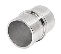 PRIOstahl Connettore per tubo di collegamento, manicotto di collegamento, ringhiera, 1 pezzo, Ø 48,3 mm, tubo rotondo, collegamenti per ringhiere, corrimano, scale, tubi in acciaio inox V2A