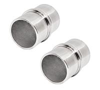 PRIOstahl Connettore per tubo di collegamento, manicotto di collegamento, ringhiera, 2 pezzi, Ø 48,3 mm, per tubi tondi, ringhiere, corrimano, scale, tubi in acciaio inox V2A