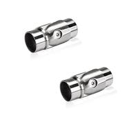 PRIOstahl Connettore snodato regolabile con giunto a 90°, raccordo per tubo, raccordo x 2 pezzi, Ø 33,7 mm, per tubo rotondo, corrimano, ringhiera, tubo antiruggine, in acciaio inox V2A