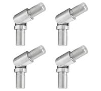 PRIOstahl Connettore snodato regolabile per tubo, 4 pezzi, per diametro tubo: 12 x 1,5 mm, per ringhiera, scale, corrimano, balcone, tubi tondi, in acciaio inox V2A
