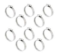 PRIOstahl Fascetta stringitubo con filettatura a vite morsetto regolabile, 10 pezzi, larghezza: 10 mm, campo di serraggio: 60-80 mm, fissaggio per tubo, acciaio inox V2A