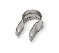 PRIOstahl - Fascetta stringitubo, fascetta di fissaggio a guscio intero, fascetta a U 25 mm x 1 pezzo per fissaggio tubi, morsetto per tubo, collegamento in acciaio inox V4A di PRIOstahl