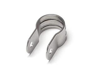 PRIOstahl - Fascetta stringitubo, fascetta di fissaggio a guscio intero, fascetta a U 25 mm x 1 pezzo per fissaggio tubi, morsetto per tubo, collegamento in acciaio inox V4A di PRIOstahl