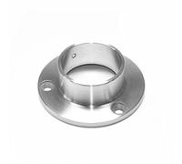 PRIOstahl Flangia da parete, flangia per tubi, 1 supporto per corrimano da 42,4 mm, in acciaio inox V2A, per tubi tondi, ringhiere per scale da fissare a parete