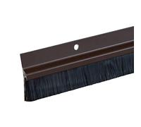 PRIOstahl Guarnizione per porta, marrone, 2 guarnizioni a spazzola, 1 m, in alluminio, protezione da correnti d'aria, per interni ed esterni, a risparmio energetico contro correnti d'aria, rumore e