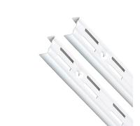 priostahl® Guide per mensola Staffe | 2 X ferroviario | 1 file/2 file | Bianco/Argento | supporto per scaffale mensola mensola scaffale angolare