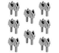 PRIOstahl - Morsetti per fune metallica, in acciaio inox V4A, 8 mm x 8 pezzi