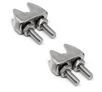 PRIOstahl - Morsetto per fune metallica, in acciaio inox V4A, 8 mm x 2 pezzi