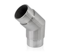 PRIOstahl Raccordo angolare per tubi ad arco 135 gradi - 1 pezzo Ø 33,7 mm per tubi tondi, tubo corrimano, collegamento per il fissaggio di ringhiere, acciaio inox V2A