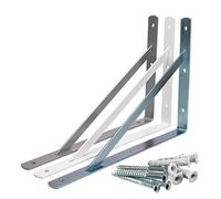 priostahl® schwerlasttraeger| 10 pezzi | MENSOLA CON VITI E TASSELLI | Zincato | Staffa ad angolo in metallo | Slim lastkon Solel | MENSOLA ANGOLO | Regal titolare