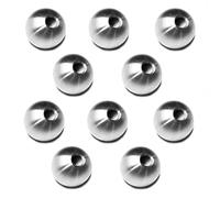 PRIOstahl Sfera decorativa piena con filettatura in acciaio inox, 10 sfere per asta M6, elementi decorativi per ringhiere, recinzioni, ringhiere per scale, corrimano in acciaio inox V2A