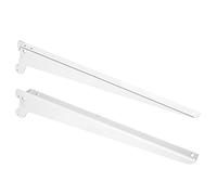 PRIOstahl Supporti e ripiani per binari da parete, scaffale, 1 paio (2 pezzi) 380 mm, colore: bianco