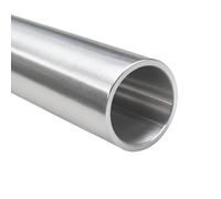 PRIOstahl Tubo rotondo in alluminio, 1 pezzo, diametro tubo: 10 mm, spessore parete: 2 mm, lunghezza: 2000 mm, senza saldatura, per lavori creativi, solido e robusto, in alluminio (en aw 6063 T6)