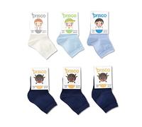 Prisco Calze Neonato Cotone 0-3 Anni Calzini Bambino 0-36 Mesi Estivi Freschi Traspiranti 6 Paia (CORTO M 24-27)