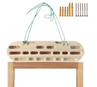 Prises d’Escalade Naturelles - Panneau Suspendu Résistant, Poignée Ergonomique, Structure Solide, Bois Durable, Accroche de Haute Qualité | Plateau de Suspension pour Gymnastique Bras Dos Coordination