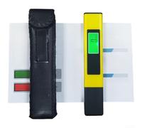 Prision - Penna tester per acqua purificata RO con rilevamento della temperatura e compensazione automatica (custodia in pelle gialla)