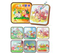 Prism Petal Dinosauro Riutilizzabile Libro di Pittura d'Acqua Giocattoli per Bambini, Libro di Acquerello Magico Giocattolo con Penna d'Acqua Favola per 3 + età Ragazzi e Ragazze (Zoo)