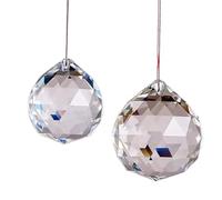 Prisma A Sfera Di Cristallo 20 pezzi di sfere cristallo trasparenti, prisma, acchiappasole arcobaleno, decorazioni for la casa, matrimoni, feste, accessori fai da te Per Lampadari A Soffitto(30mm)