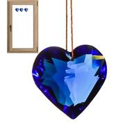 Prisma di a cuore - Acchiappasole creatore di, ornamento per finestra sospesa da 4,5 cm, decorazione per interni del soggiorno, ciondolo per specchio per auto, decorazioni da pare