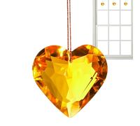 Prisma di a cuore - Acchiappasole creatore di, ornamento per finestra sospesa da 4,5 cm, decorazione per interni del soggiorno, ciondolo per specchio per auto, decorazioni da pare