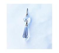 Prisma di cristallo da 5 pezzi con perno for papillon cromato con perline ottagonali for parte del lampadario appeso accessori for la decorazione della casa(Clear)