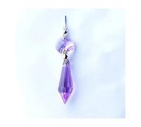 Prisma di cristallo da 5 pezzi con perno for papillon cromato con perline ottagonali for parte del lampadario appeso accessori for la decorazione della casa(Schwarz)