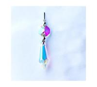 Prisma di cristallo da 5 pezzi con perno for papillon cromato con perline ottagonali for parte del lampadario appeso accessori for la decorazione della casa(AB)