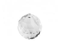 Prisma di cristallo trasparente Prisma di cristallo trasparente a forma sfera, 30 * 35 mm, for ciondolo arcobaleno, prisma sospeso for ornamenti, 1 pezz0