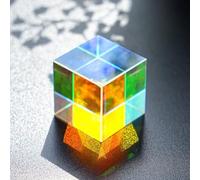 Prisma di dispersione RGB del prisma del cubo di vetro ottico variopinto di 35mm per l'insegnamento della fisica della decorazione di ricerca di arte educazione