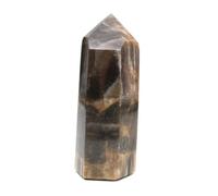 Prisma di Pietra di Luna Nero della decorazione di 295 grammi e 120 millimetri, Minerale Microclina del Madagascar, Naturale ed Autentico, Prodotto Unico, Minerale decorativo, Minerale del Benessere