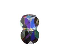 Prisma Dicroico Colorato Catturasole Vetro Ottico Cubo Decorativo X-Cube For Insegnare La Fisica Prisma Arcobaleno(Black)