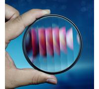 Prisma in vetro lineare Sfocatura in primo piano Effetti speciali ripetuti...