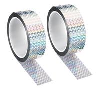 Prisma Nastro 35mm x 50m,2pz Olografico Riflettente Auto Adesivo,Argento
