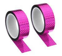 Prisma Nastro 35mm x 50m,2pz Olografico Riflettente Auto Adesivo,Rosa Rosso