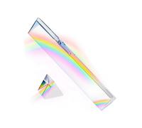 Prisma Triangolare Trasparente da 2 Pezzi, Prismi Ottici di Lunghezza 6 e 1 Pollice per Insegnare La Fisica Dello Spettro Luminoso e il Prisma per La
