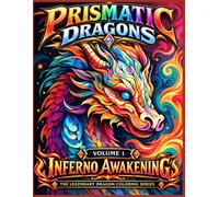 PRISMATIC DRAGONS Volume 1: Inferno Awakening: A Fantasy Dragon Coloring Book of Fire-Breathing Beasts, Mythical Creatures & Epic Adventures