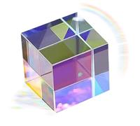 Prismi di appesi,Acchiappasole con Prisma cubo - Prisma in Vetro Ottico per insegnare la Fisica dello Luminoso, Prisma Cristallino con Effetto Arcobaleno