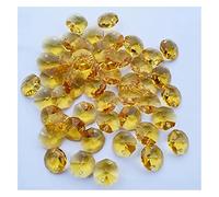 Prismi e caleidoscopi 20 pz 14mm Cristallo Ottagonale Perline Lampadario Prisma Parti Accessori Kit di ottica per aule di scienze (Color : Yellow, Size : Beads with rings)