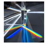Prismi e caleidoscopi Esperimento di scienza ottica a luce solare a sette colori con prisma triangolare da 30 * 30 * 100 mm Kit di ottica per aule di scienze