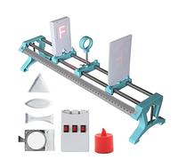 Prismi e caleidoscopi Kit di strumenti for esperimenti di ottica fisica for immagini a foro stenopeico Set da banco ottico for lenti Kit di ottica per aule di scienze