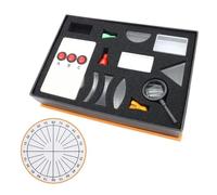 Prismi e caleidoscopi Set di esperimenti ottici Prisma Lente convessa Specchio concavo Strumento Semiconduttore a tre linee Kit di ottica per aule di scienze
