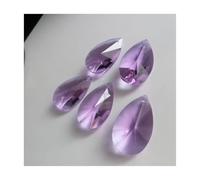 Prismi pendenti in cristallo a goccia a forma di pera viola chiaro da 38 mm, lampadari a sospensione, decorazioni for la casa