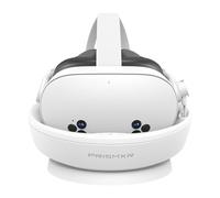 PRISMXR Dock di ricarica compatibile con Meta Quest 3S Accessori Stazione di ricarica rapida per Oculus Quest 3 e controller con 2 batterie ricaricabili (Carina D1S)