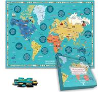 Prisoners Of Geography World Map 500 Pie Book NUOVO