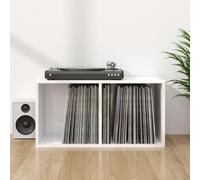 prissent Contenitore per Vinili Bianco Lucido 71x34x36 cm in Multistrato Mobile Basso Mobile Porta CD Scaffale Porta CD Mobili Soggiorno Armadietto Salvaspazio Porta Dischi Vinile Porta CD da Tavolo