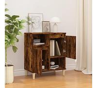 Prissent Credenza Ingresso 60x35x70 cm - Buffet Soggiorno Rovere Fumo - Mobiletti Per Soggiorno - Cucina Salvaspazio Vintage - Bagno Mobiletto Basso Multiuso